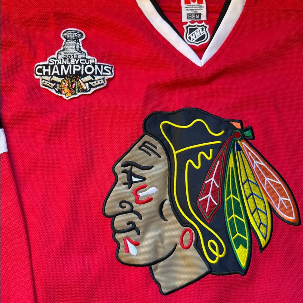 New NHL CHICAGO BLACKHAWKS #88 KANE STANLEY CUP CHAMPIONSHIP HOCKEY JERSEY 50 - Picture 5 of 13